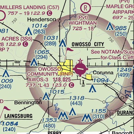 FAA VFR chart of Lincoln School, MI