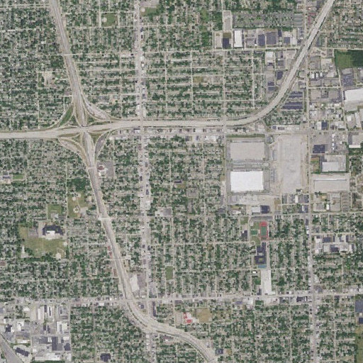 Aerial imagery of Longfellow School, MI