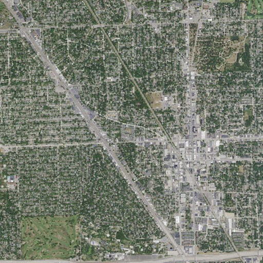 Aerial imagery of Longfellow School, MI