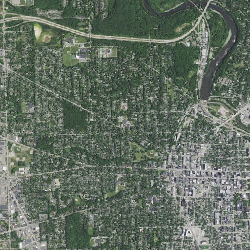 Aerial imagery of Ann Arbor Open School, MI