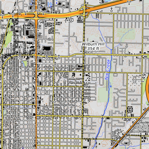 OpenTopoMap map of Kilpatrick Elementary School, AR