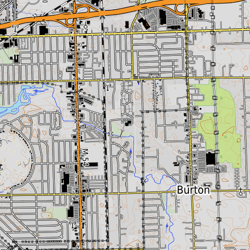 OpenTopoMap map of Manley School, MI