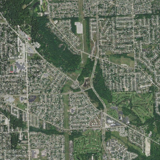 Aerial imagery of Maple Grove School, MI