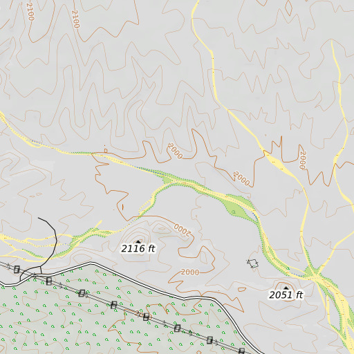 OpenTopoMap map of Jackrabbit Wash, AZ