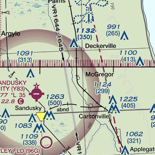 FAA VFR chart of McGregor, MI