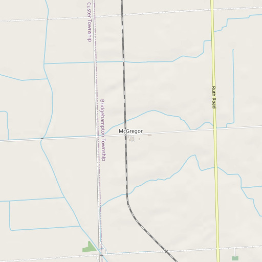 OpenStreetMap map of McGregor, MI