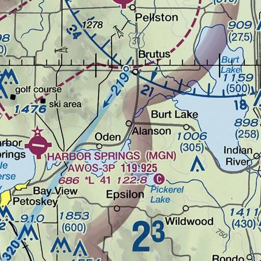 FAA VFR chart of McPhee Creek, MI