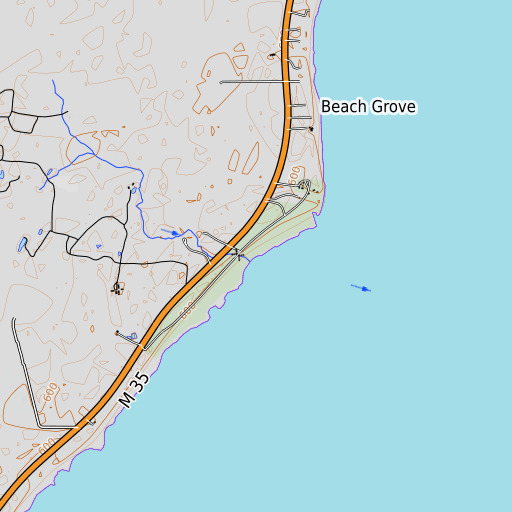 OpenTopoMap map of Bailey County Park, MI