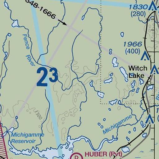 FAA VFR chart of Mitchigan River, MI