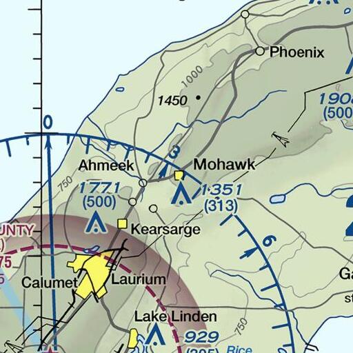 FAA VFR chart of Mohawk, MI