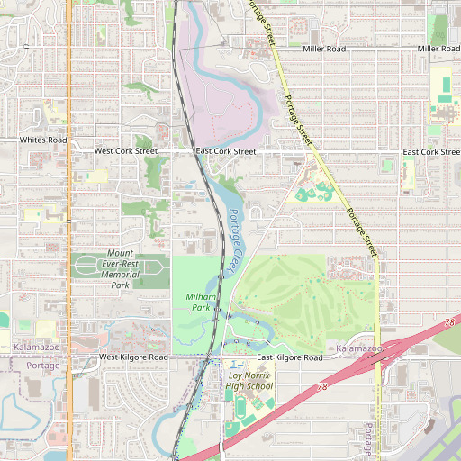OpenStreetMap map of Monarch Millpond, MI