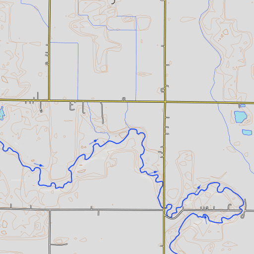 OpenTopoMap map of Monison Drain, MI
