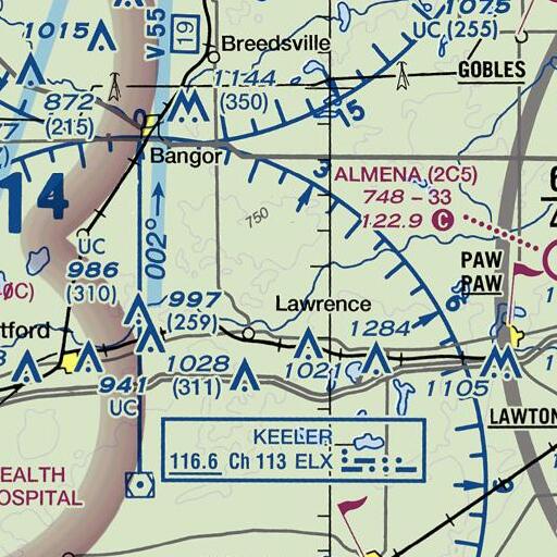 FAA VFR chart of Monroe School, MI