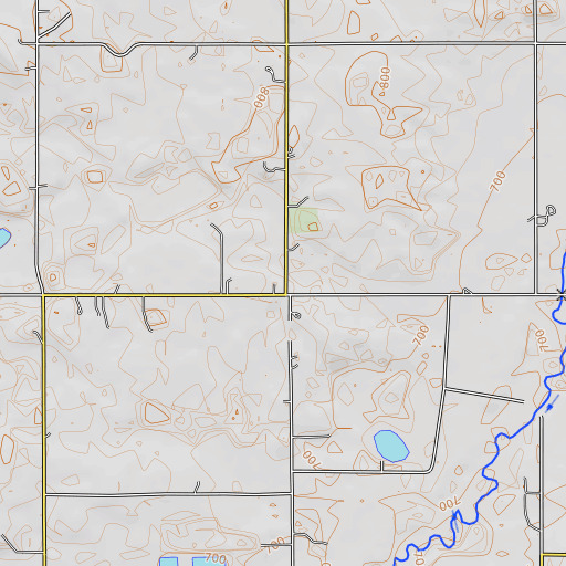OpenTopoMap map of Monroe School, MI