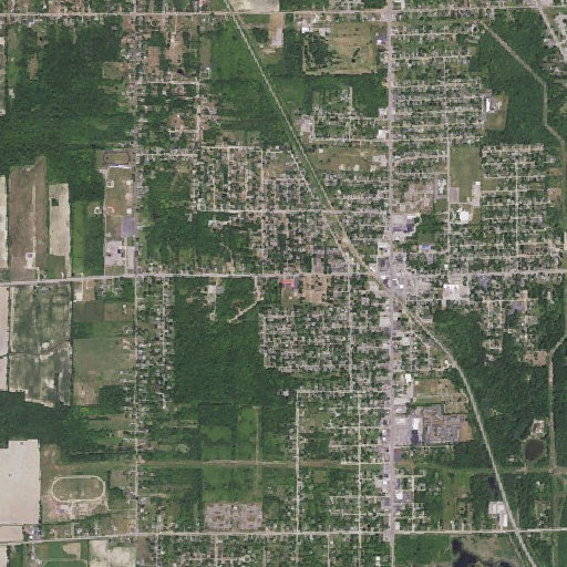 Aerial imagery of Montague School, MI