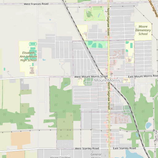 OpenStreetMap map of Montague School, MI