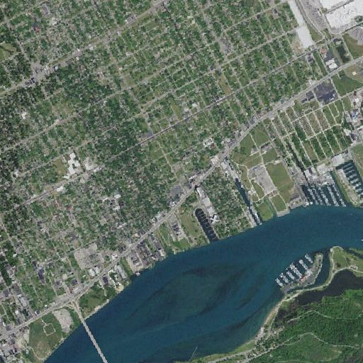 Aerial imagery of Monteith School, MI