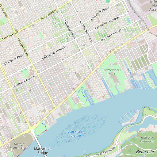 OpenStreetMap map of Monteith School, MI
