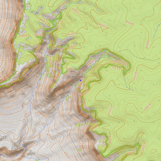 OpenTopoMap map of Amos Spring, AZ
