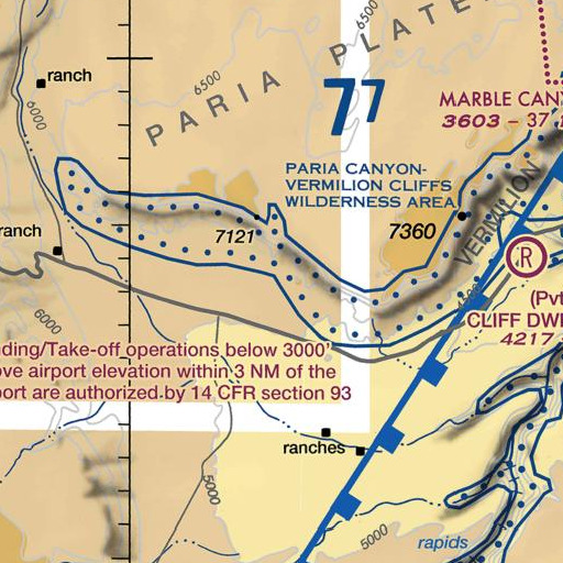 FAA VFR chart of Jacobs Pool, AZ