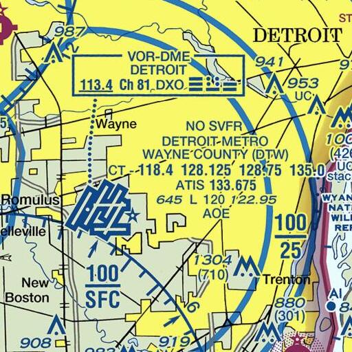 FAA VFR chart of Papp Park, MI