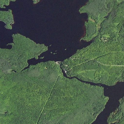 Aerial imagery of Peavy Falls Dam, MI