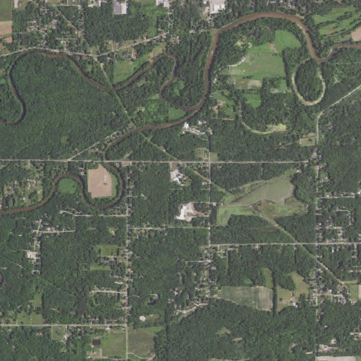 Aerial imagery of Pine River School, MI