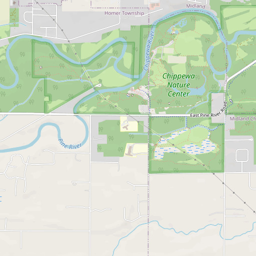 OpenStreetMap map of Pine River School, MI