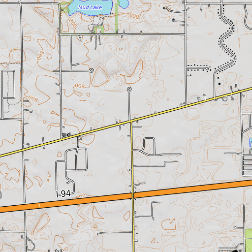 OpenTopoMap map of Richmond School, MI