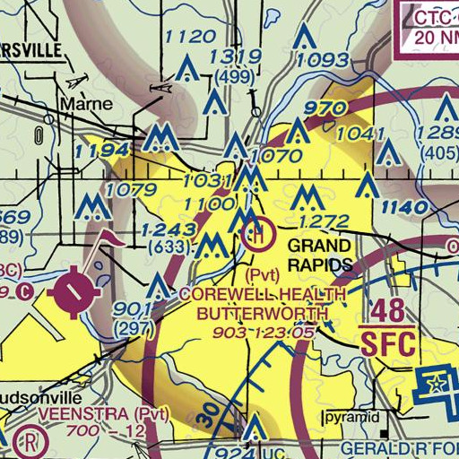 FAA VFR chart of Saint James School, MI