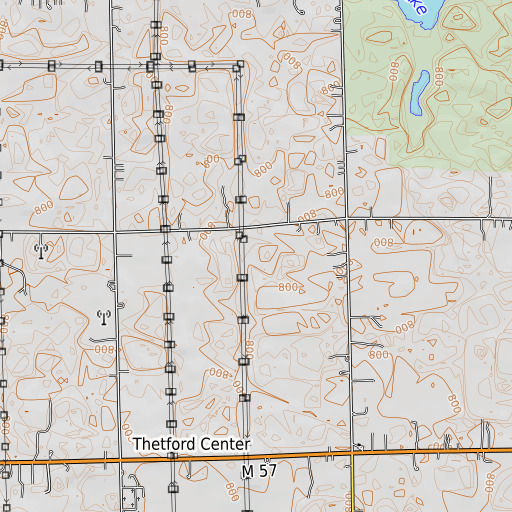 OpenTopoMap map of Shaffer Drain, MI
