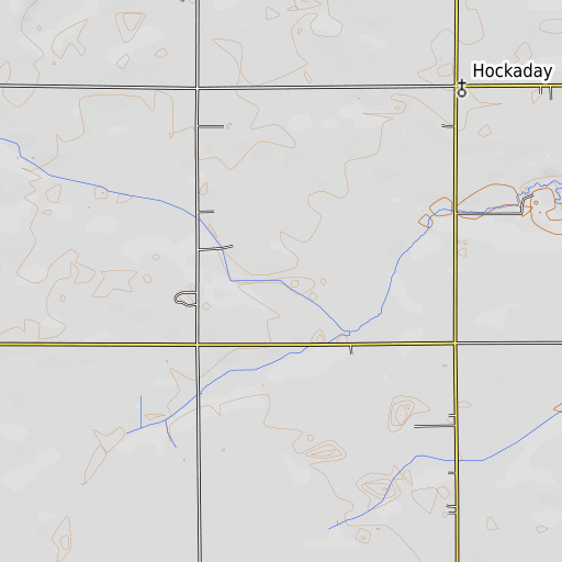 OpenTopoMap map of Shell Drain, MI