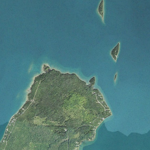 Aerial imagery of Sims Point, MI