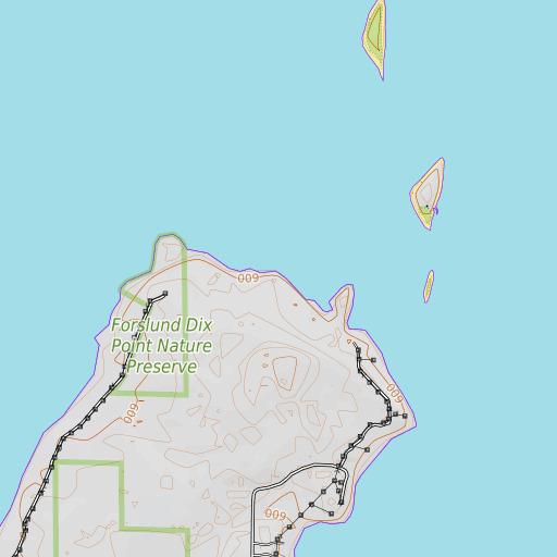 OpenTopoMap map of Sims Point, MI
