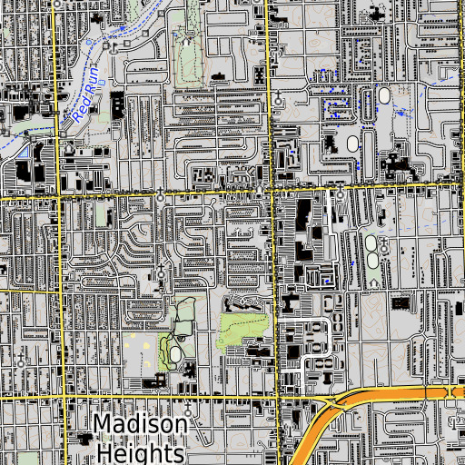 OpenTopoMap map of Sixma School, MI