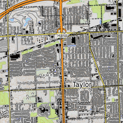 OpenTopoMap map of Snow Drain, MI