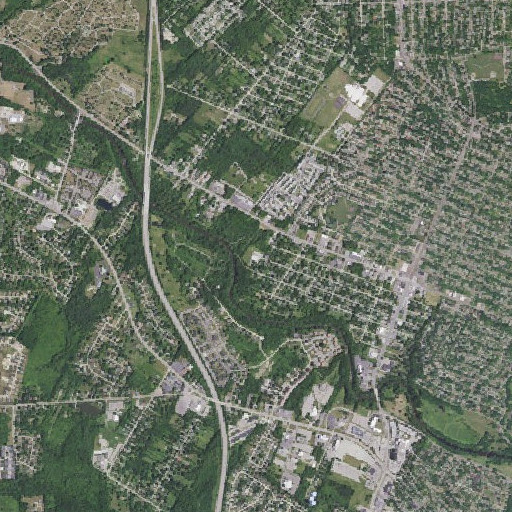 Aerial imagery of Stalker School, MI