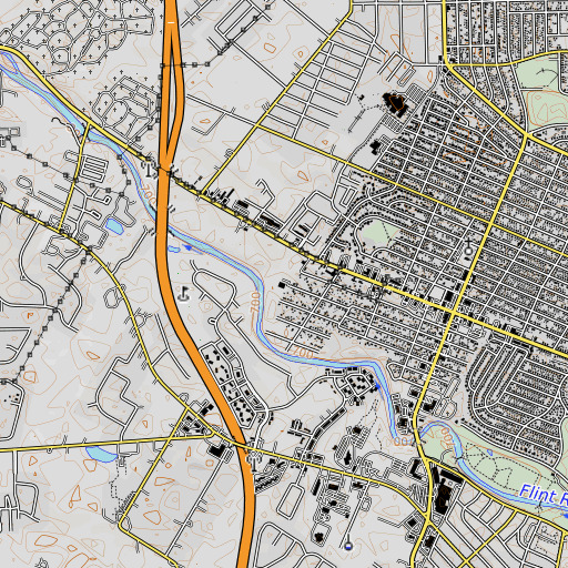 OpenTopoMap map of Stalker School, MI