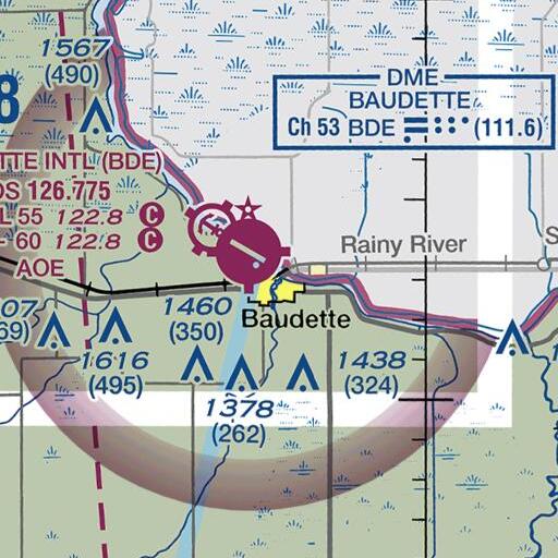 FAA VFR chart of Baudette River, MN