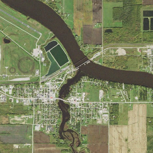 Aerial imagery of Baudette River, MN