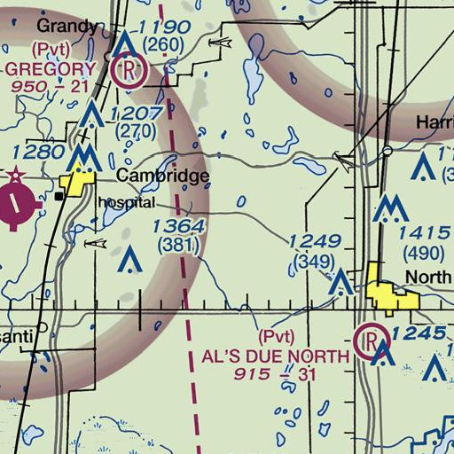 FAA VFR chart of Big Pine Lake, MN