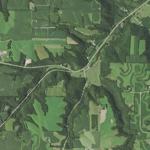 Aerial imagery of Boston Coulee, MN