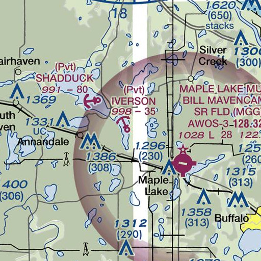 FAA VFR chart of Camp Courage, MN