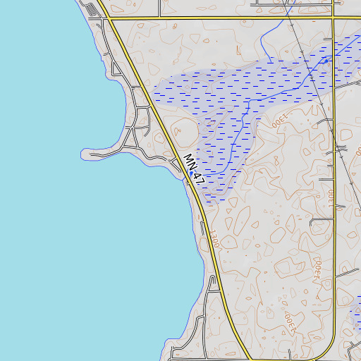 OpenTopoMap map of Cedar Creek, MN
