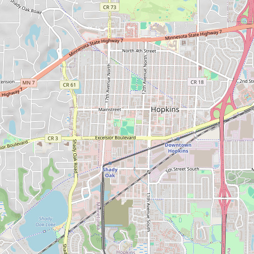 OpenStreetMap map of Central Park, MN