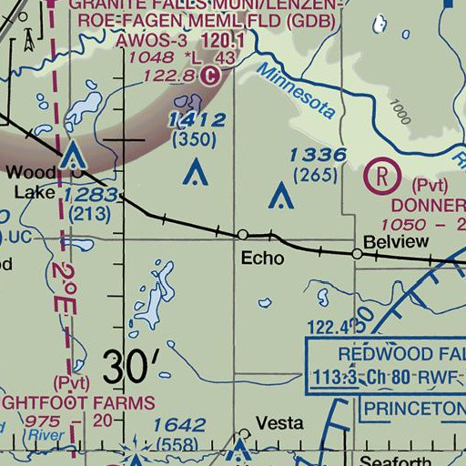 FAA VFR chart of Echo, MN