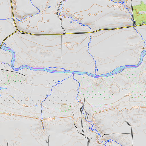 OpenTopoMap map of Echo Creek, MN