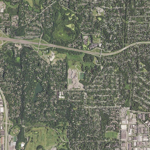 Aerial imagery of Edina High School, MN