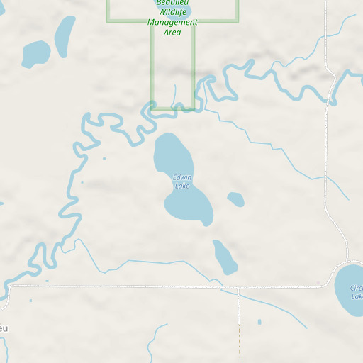 OpenStreetMap map of Edwin Lake, MN