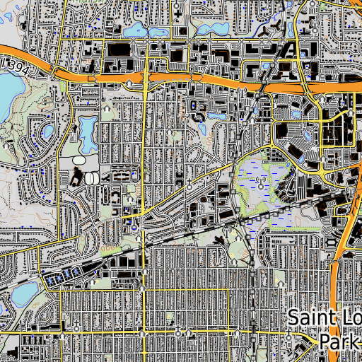 OpenTopoMap map of Eliot School, MN